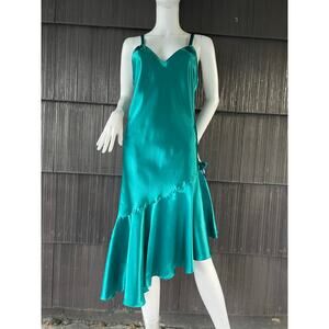 🔥Vintage 90s Victoria’s Secret Gold Label Asymmetrical Y2K Gown Dress Nightie M